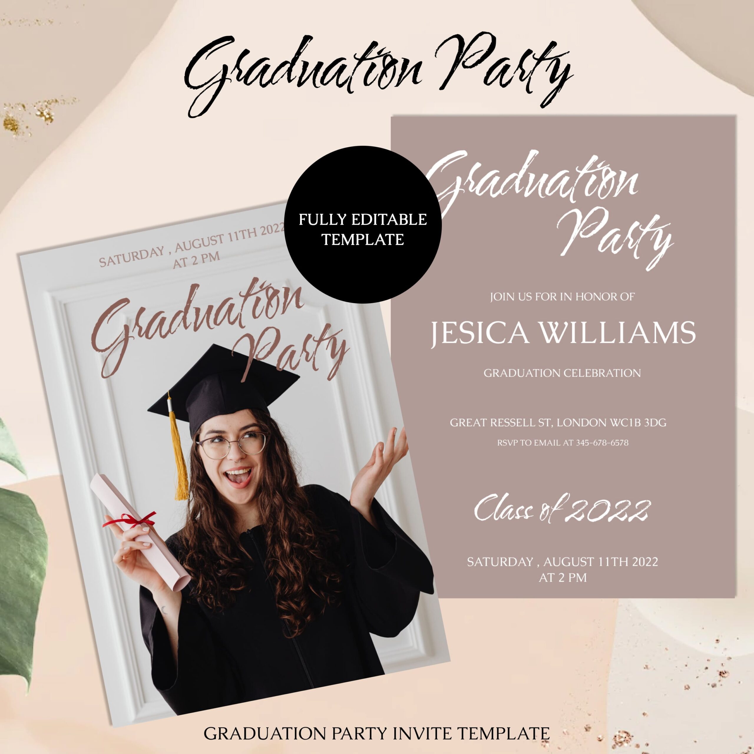 Graduation Party Invite Template MasterBundles