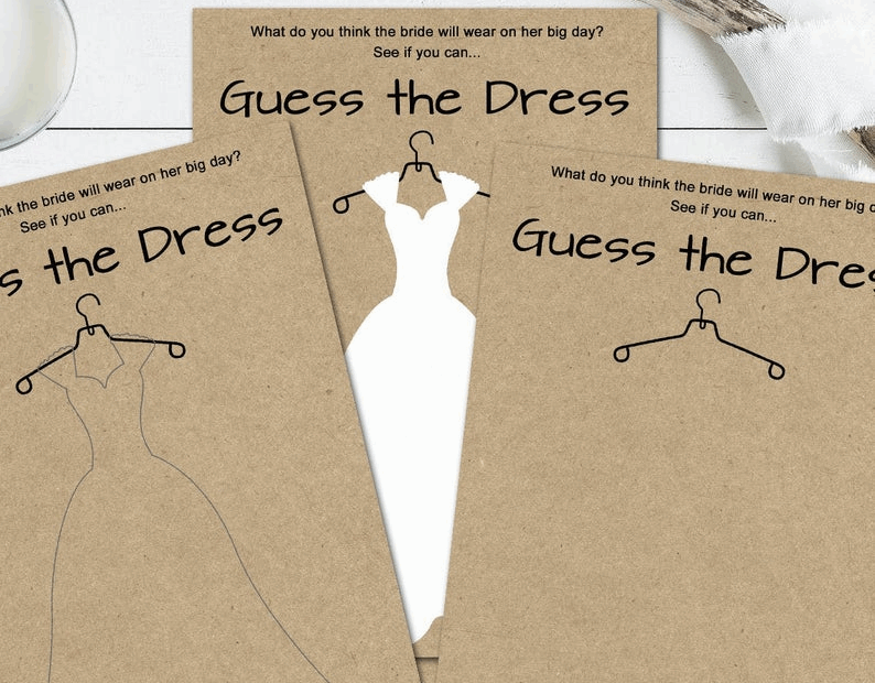 Guess The Dress Bridal Shower Game Free Printable Printable Word Searches