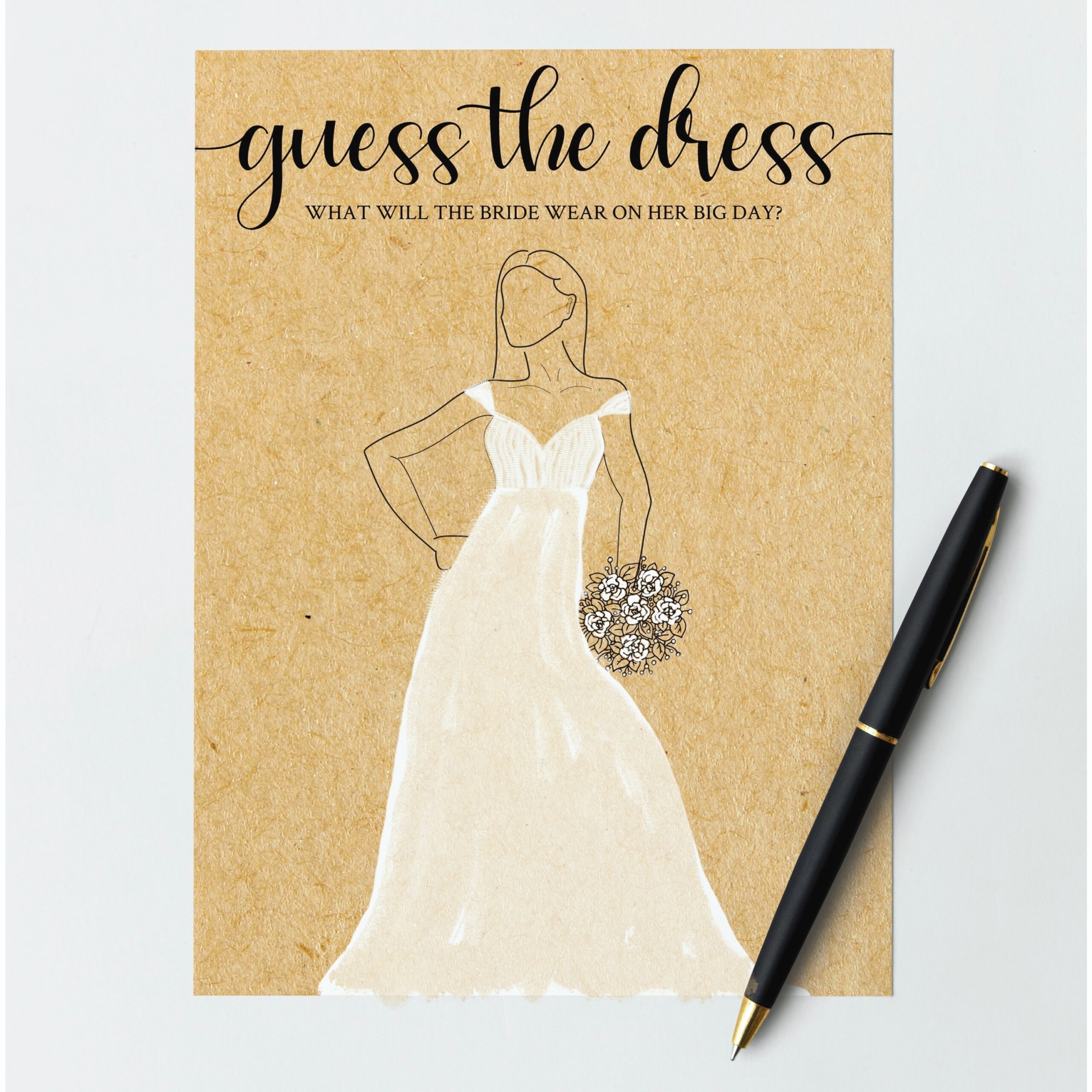 Guess The Wedding Dress Free Printable Hot Sale 