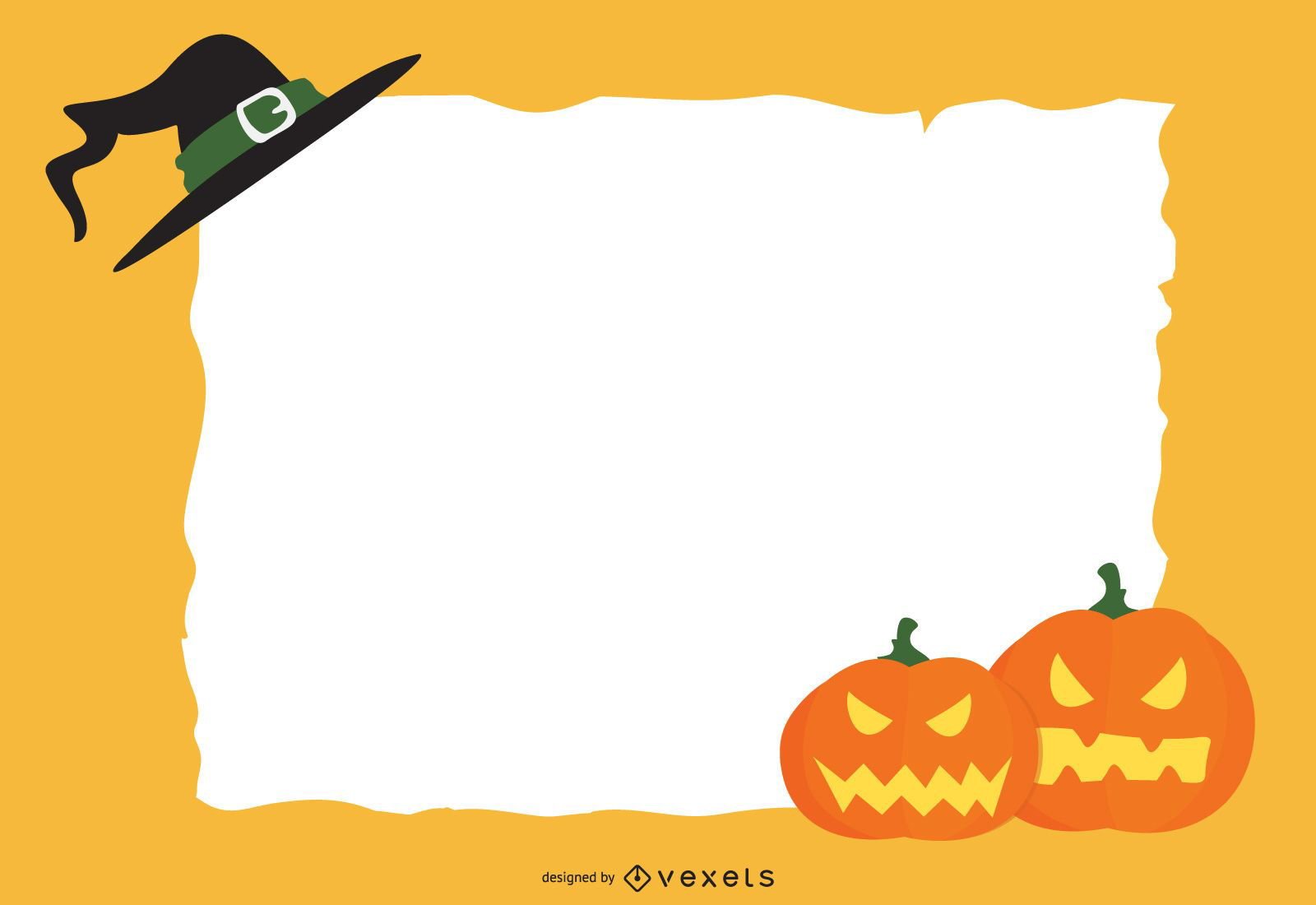 Halloween Invitation With Ripped Paper Vector Download