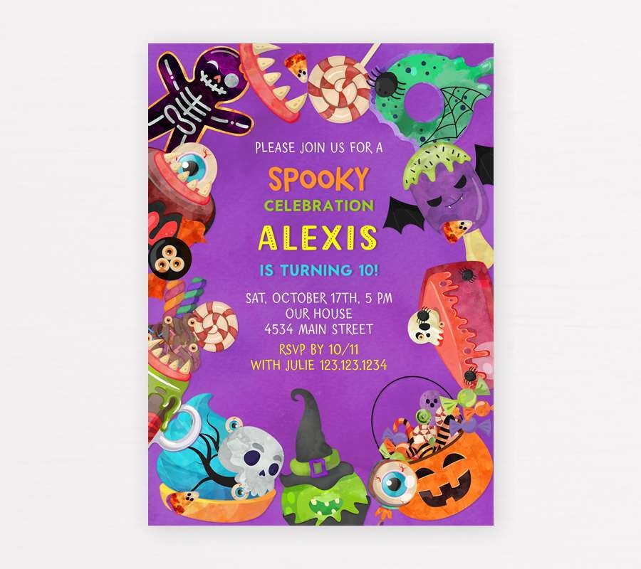 Halloween Party Invitation Edit Online Instant Download
