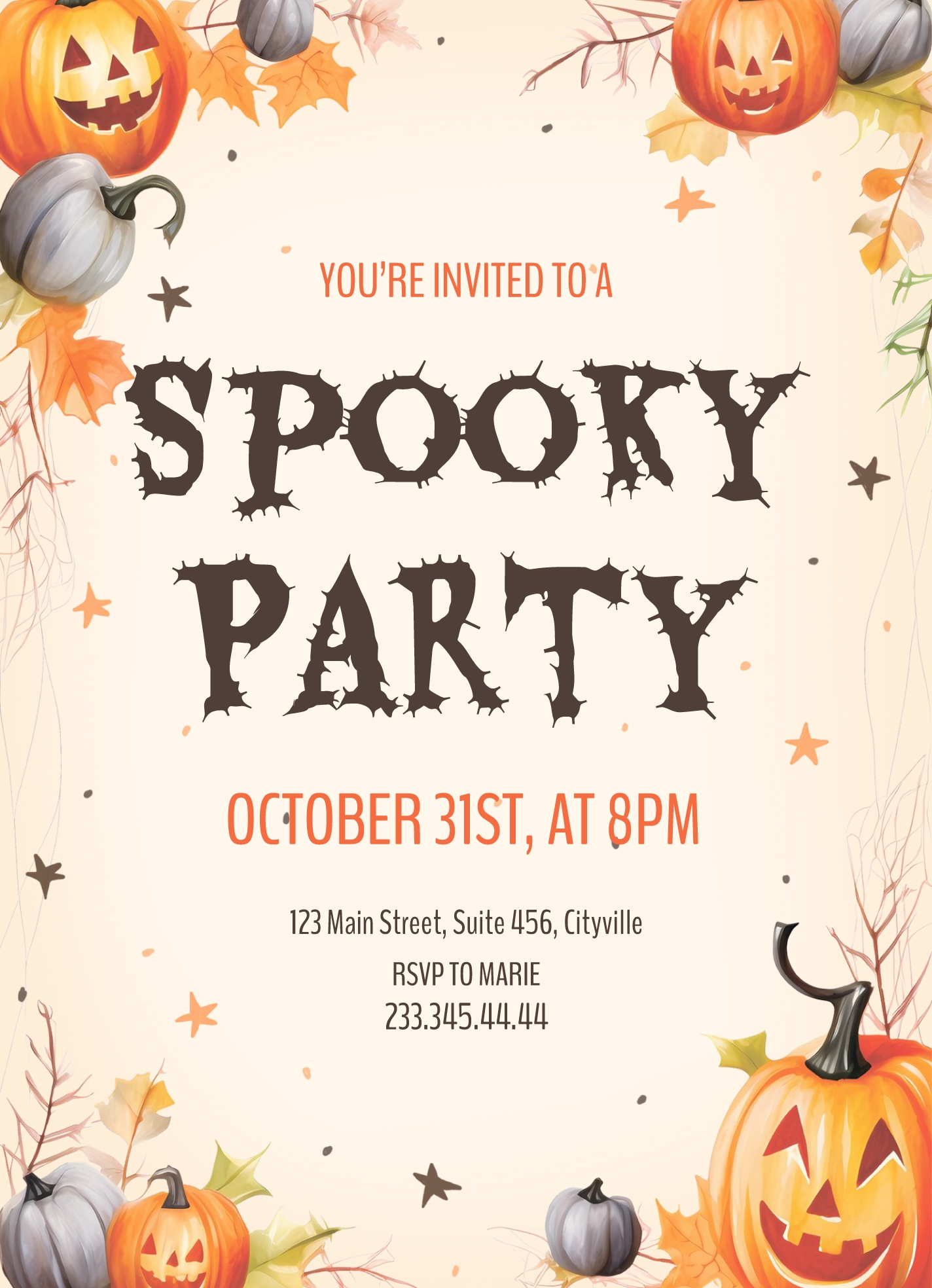 Halloween Party Invite Free Google Docs Template Gdoc io