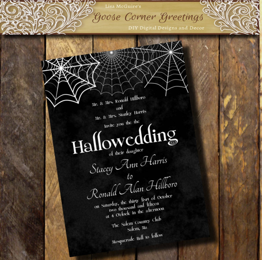 Halloween Wedding Invitations Templates Free Printable Word Searches