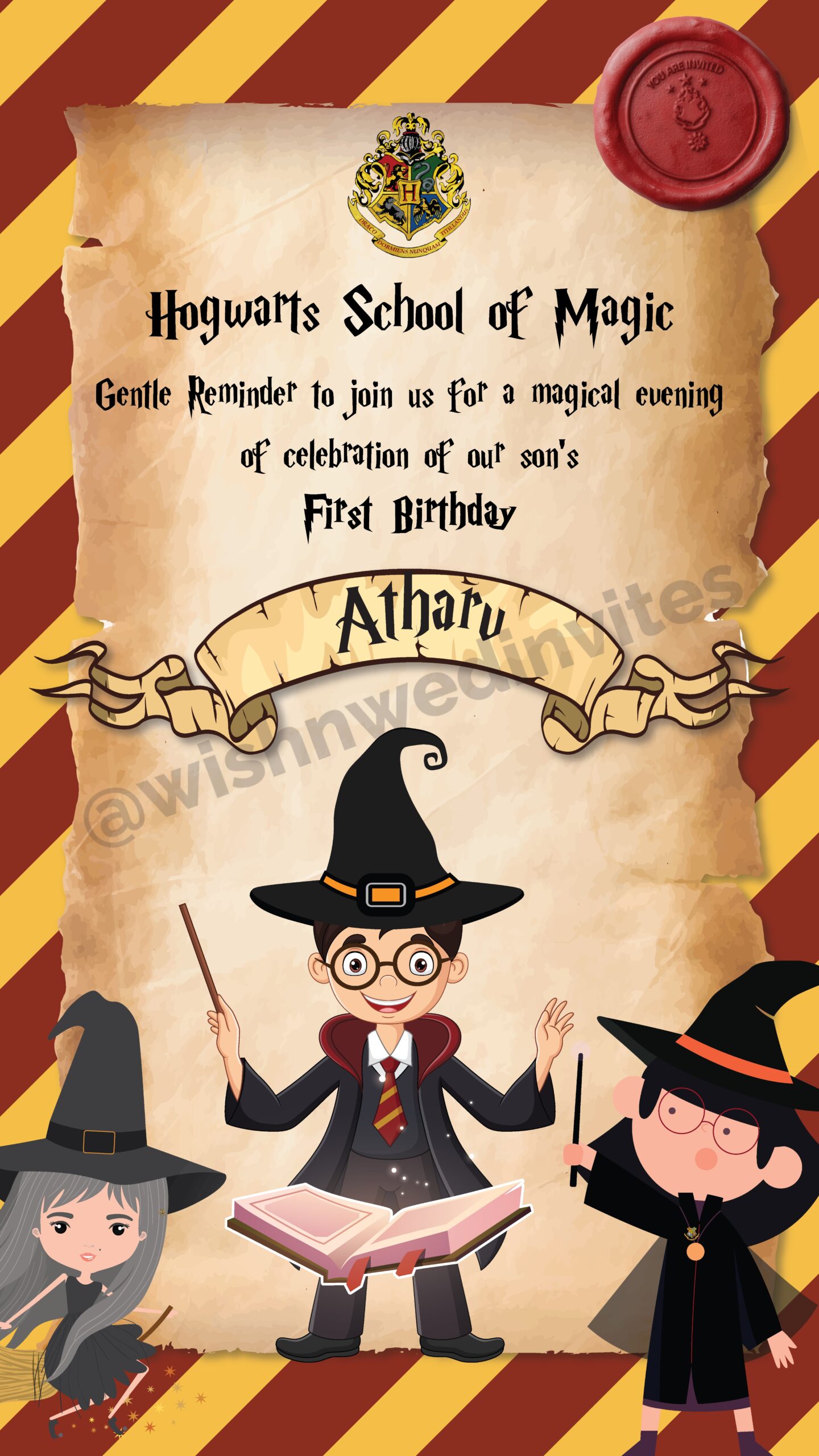 Harry Potter Birthday Invitation Template Wish N Wed