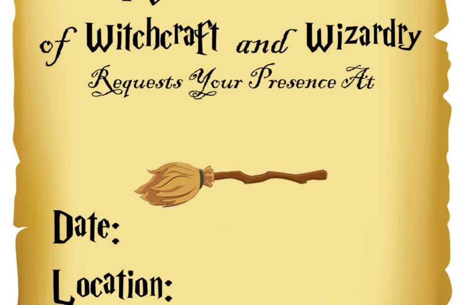 Harry Potter Invitations free Printables Fun Money Mom