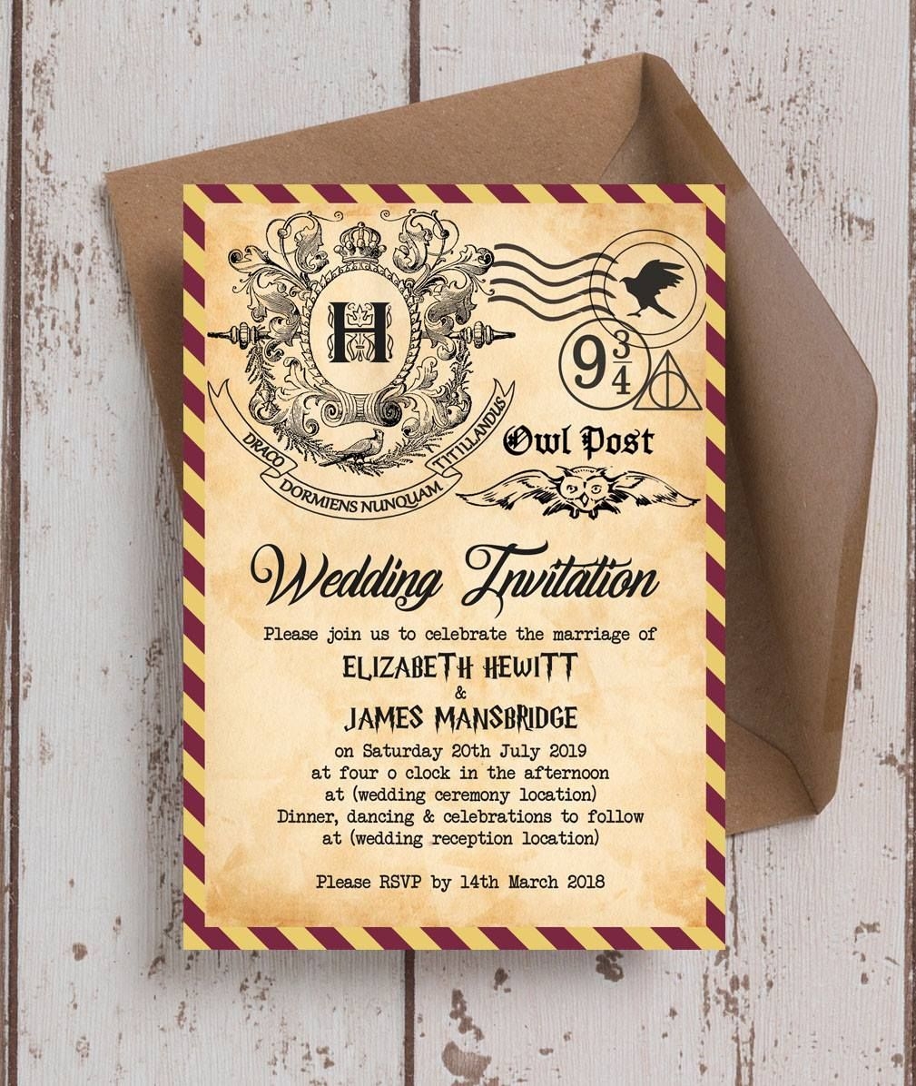 Harry Potter Wedding Invitation Template Free
