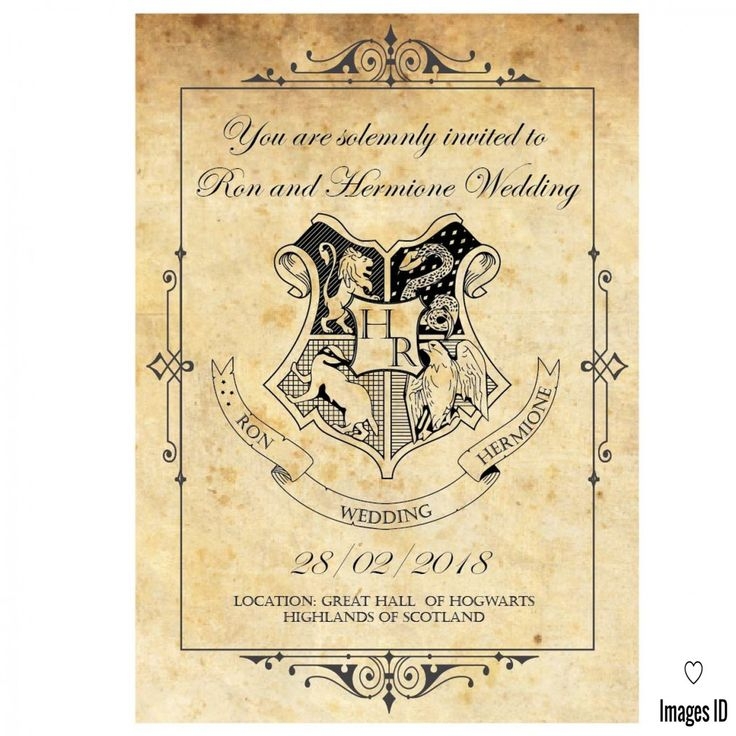 Harry Potter Wedding Invitations Template Free Free Printable