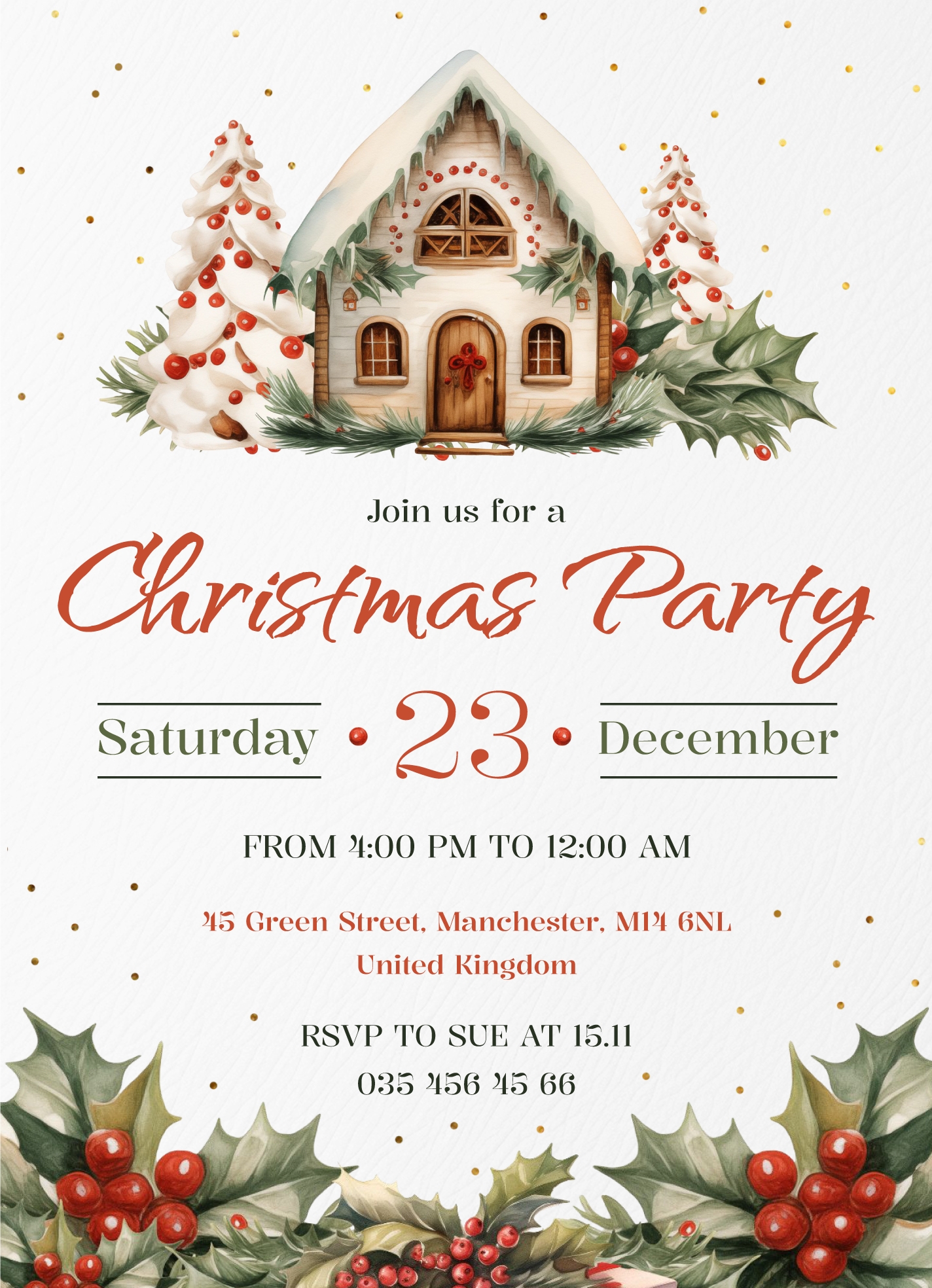 Holiday Party Invitation Free Google Docs Template Gdoc io