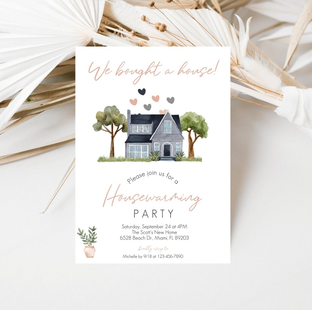Housewarming Party Invitation Template Editable Housewarming Party Invitation Minimalist Invite Modern Instant Download Etsy