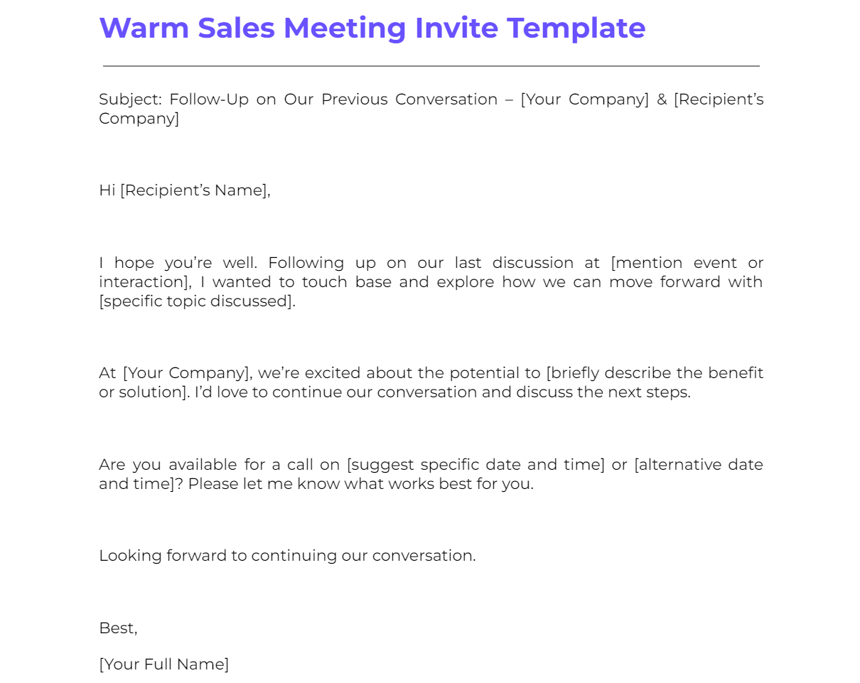 How To Write Meeting Invites 10 Templates 