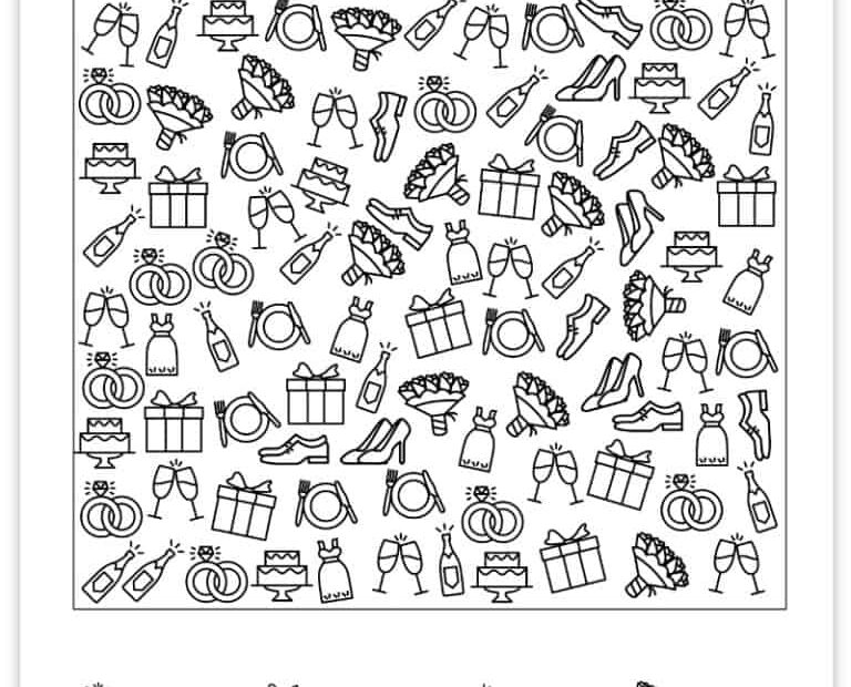 I Spy Wedding Game Template
