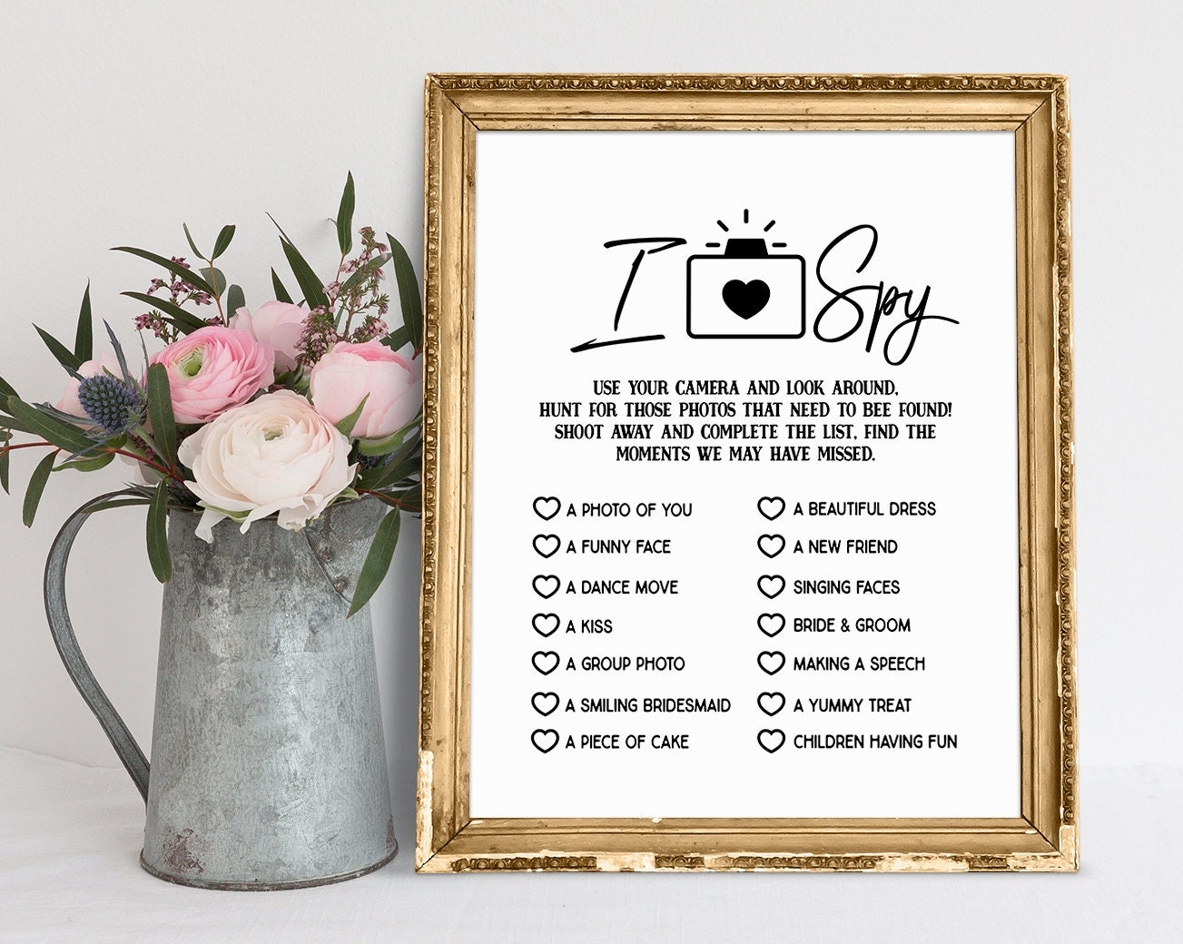 I Spy With My Little Camera I Spy Wedding Game Sign Wedding I Spy Sign I Spy Wedding Game Wedding Game Printables I Spy Game Sign Etsy