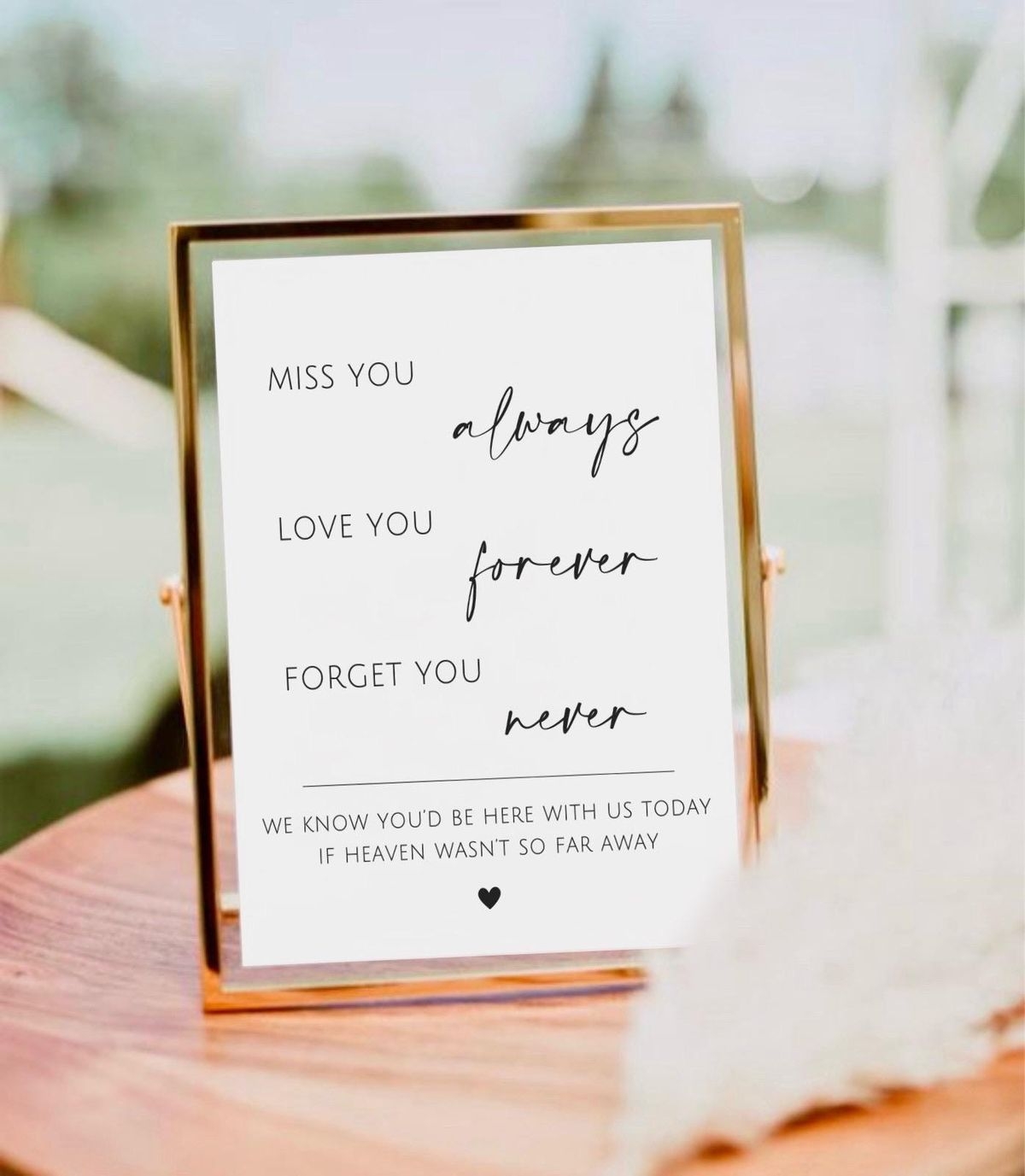 In Loving Memory Sign In Memorial Wedding Table Sign Printable 