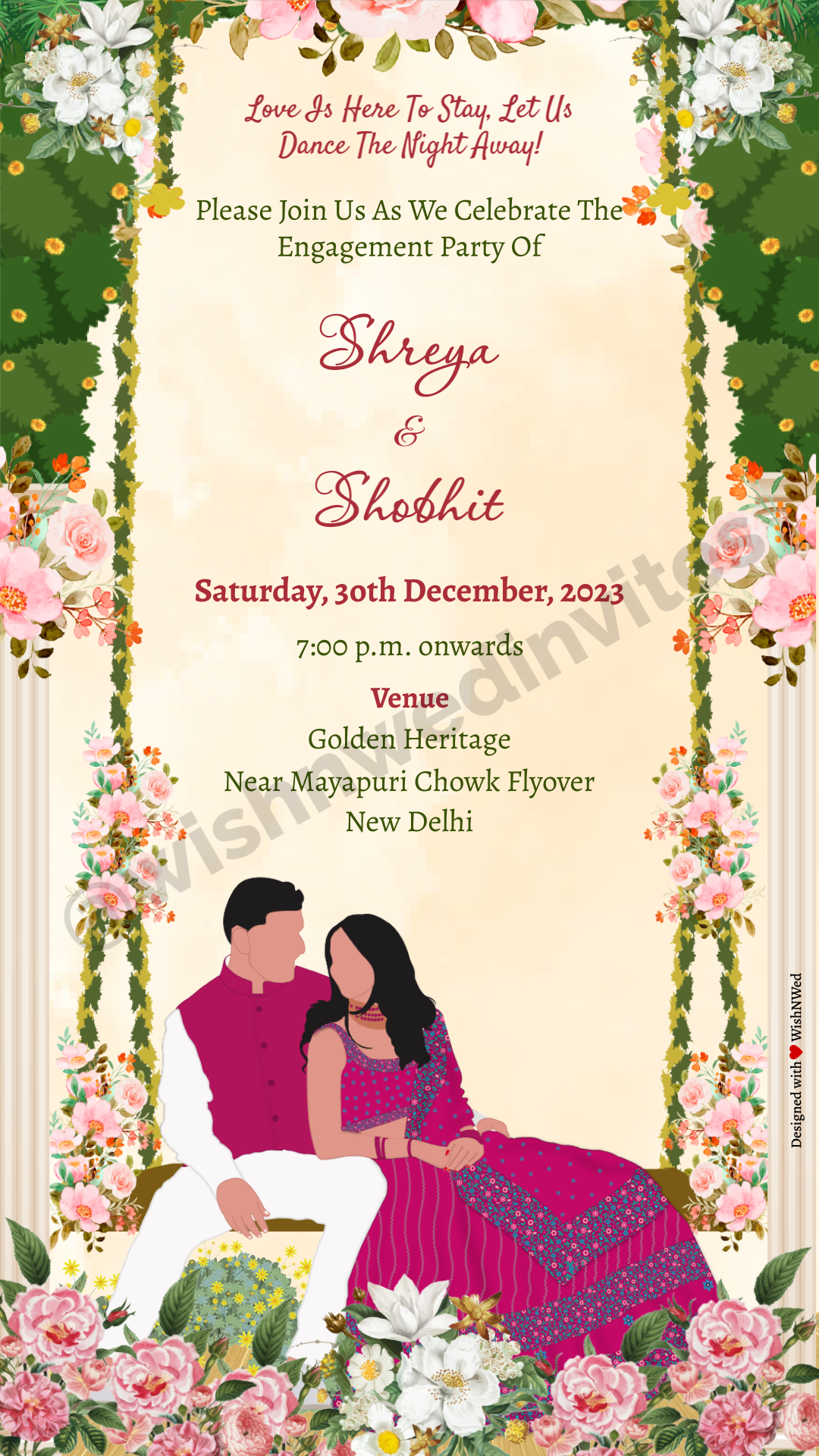 Indian Engagement Invitation Video Template Wish N Wed Ecard Maker