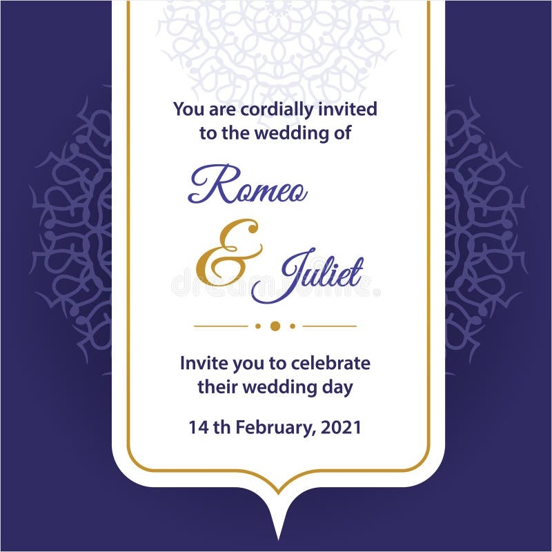 Indian Wedding Card Invitation For Web And Print You Are Cordially Invited To The Wedding Stock Vector Illustration Of Mandala Mystical 205785798