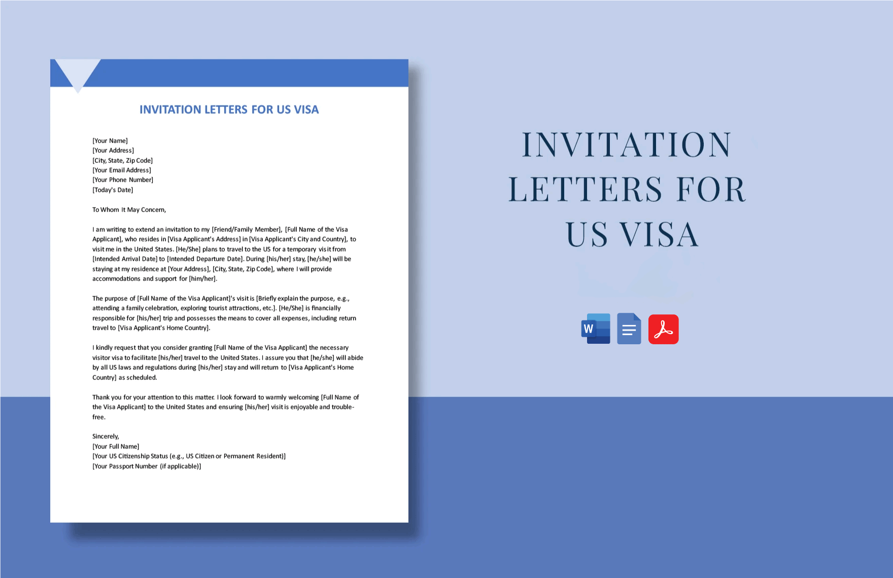 Invitation Letters For US Visa In Word PDF Google Docs Download Template
