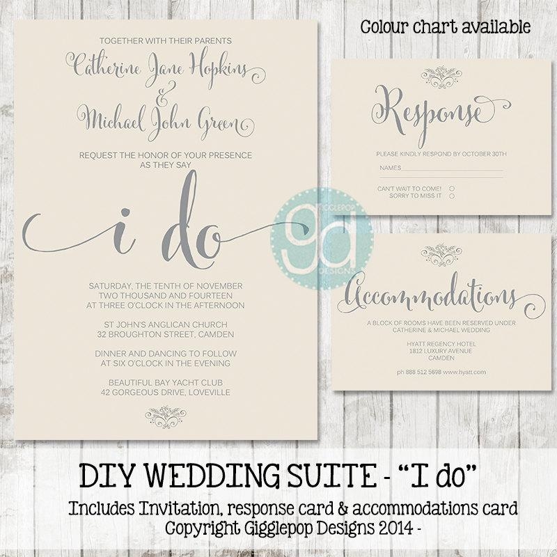 Invitation Printable Wedding Invitation Suite 2435655 Weddbook