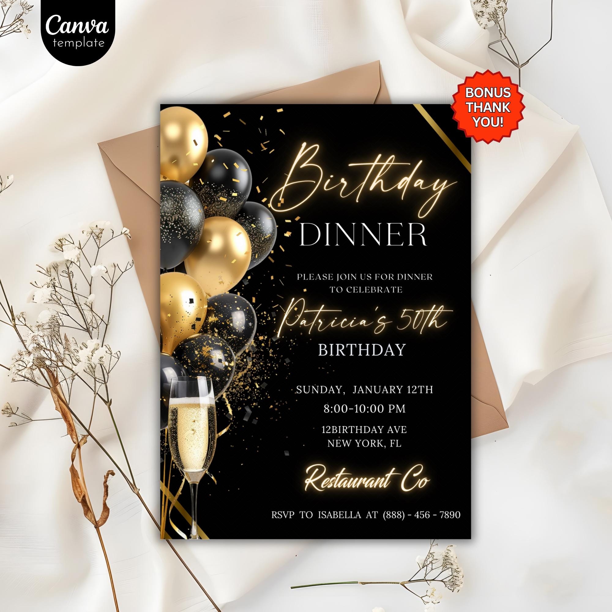 Invitation Templates Etsy