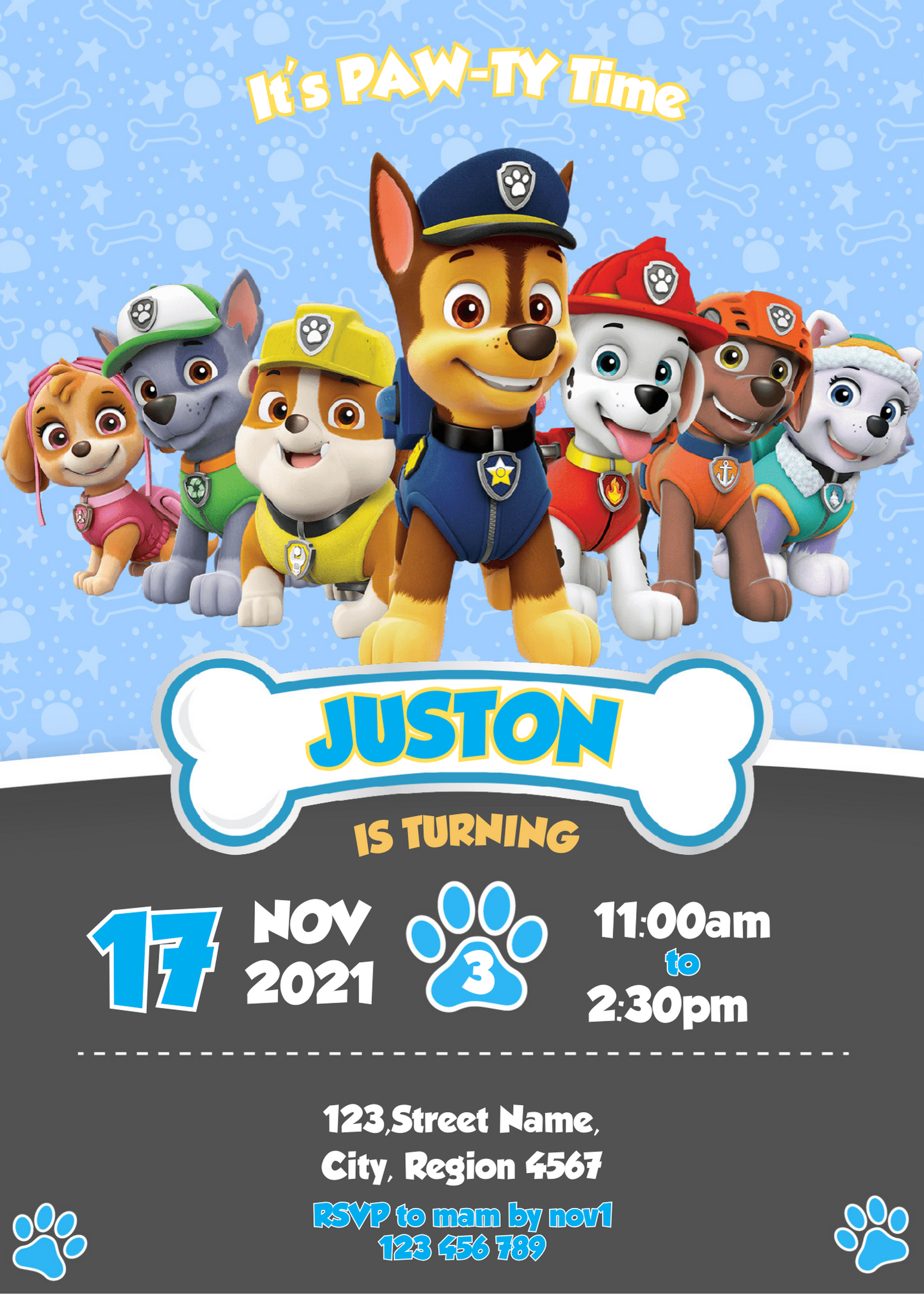 Invitations DC Paw Patrol Payhip