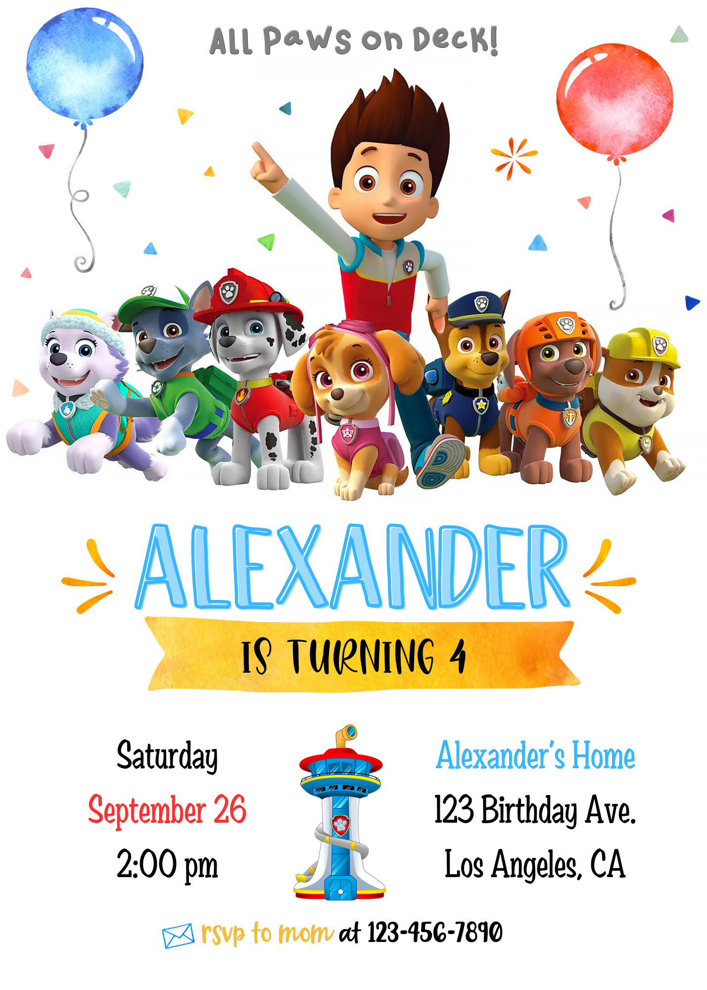 Invitations DC Paw Patrol Payhip