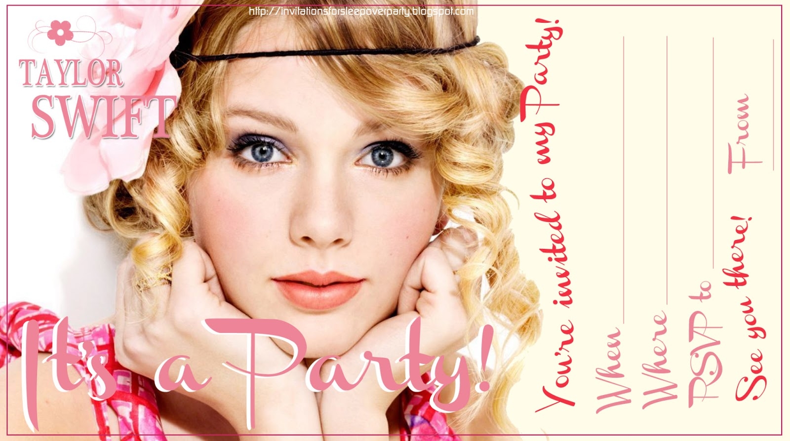 INVITATIONS FOR SLEEPOVER PARTY TAYLOR SWIFT PARTY INVITATION FREE TO PRINT AND CUSTOMISE