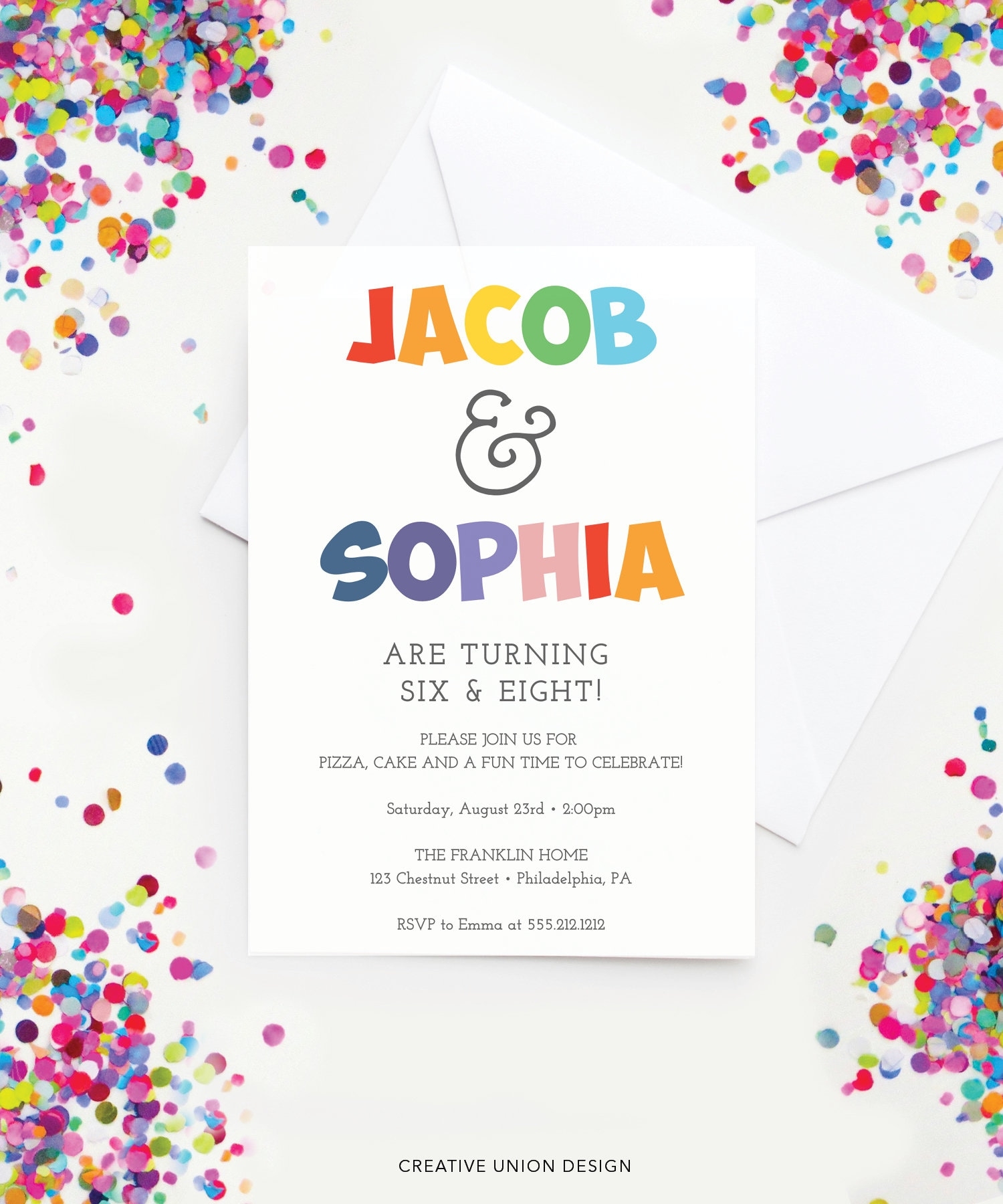Joint Birthday Party Invite Template Printable Birthday 