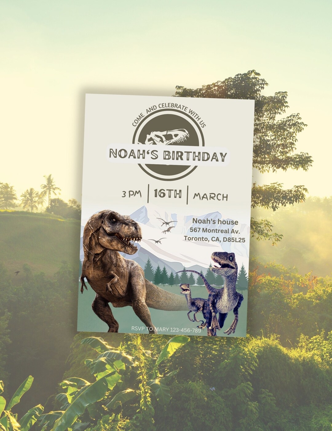 Jurassic World Birthday Invitation Template Dinosaur Birthday Invitation Kids Birthday Party Invitation Editable Printable Instant Download Etsy