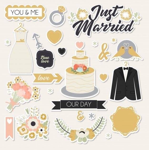 Just Married Stickers Scrapbook Printables Free Scrapbook Stickers 