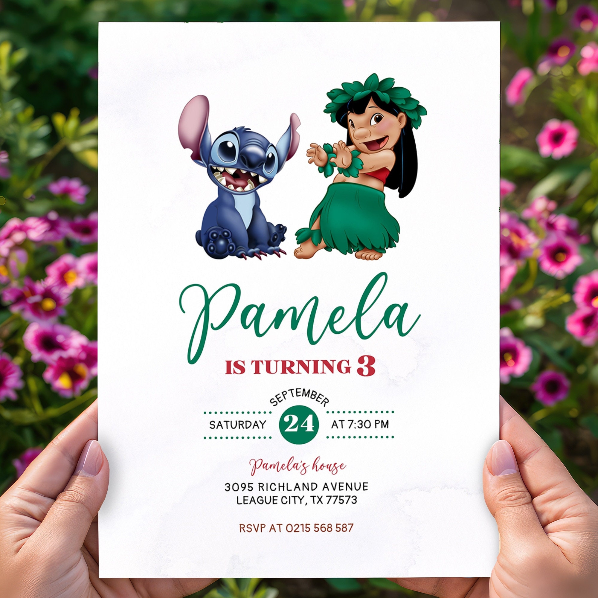 Lilo And Stitch Birthday Invitation Editable And Free Thank You 