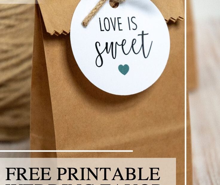 Love Is Sweet Wedding Favor Tags FREE Printable Wedding Favor Tags