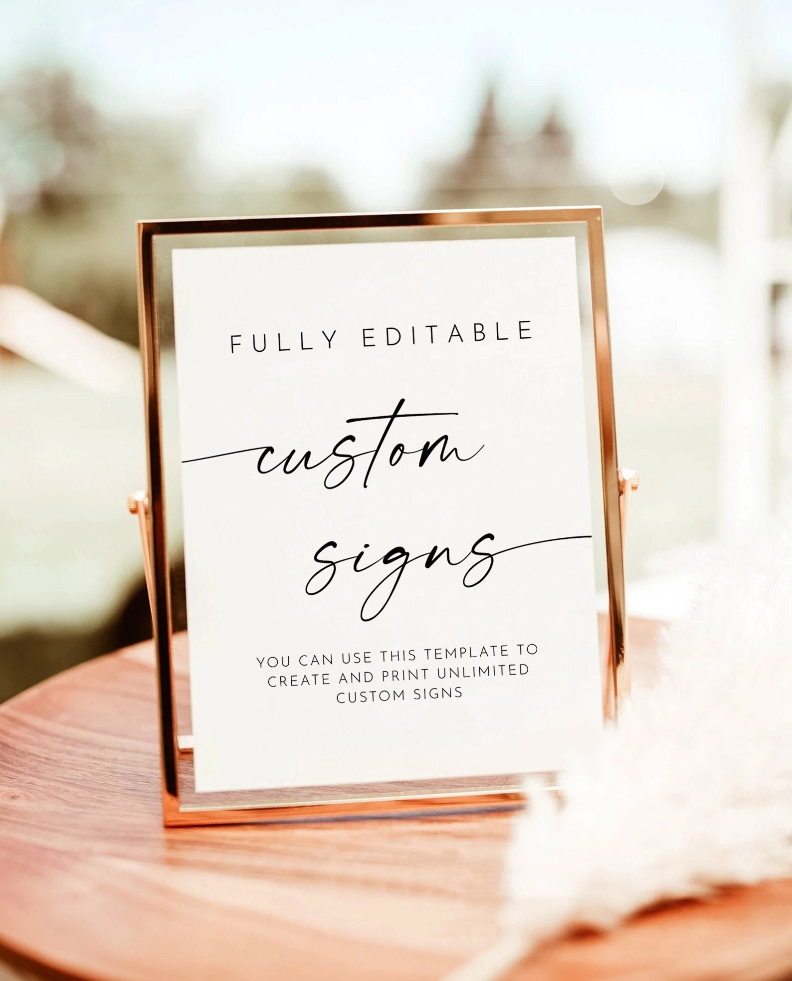 Minimalist Custom Sign Template Modern Wedding Sign Printable Customizable Wedding Signage Bohemian Wedding Signs Fully Editable Sign Etsy