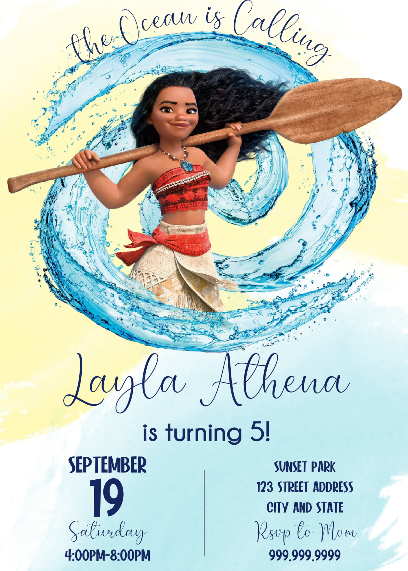Moana Birthday Invitation Template Canva 5 Payhip