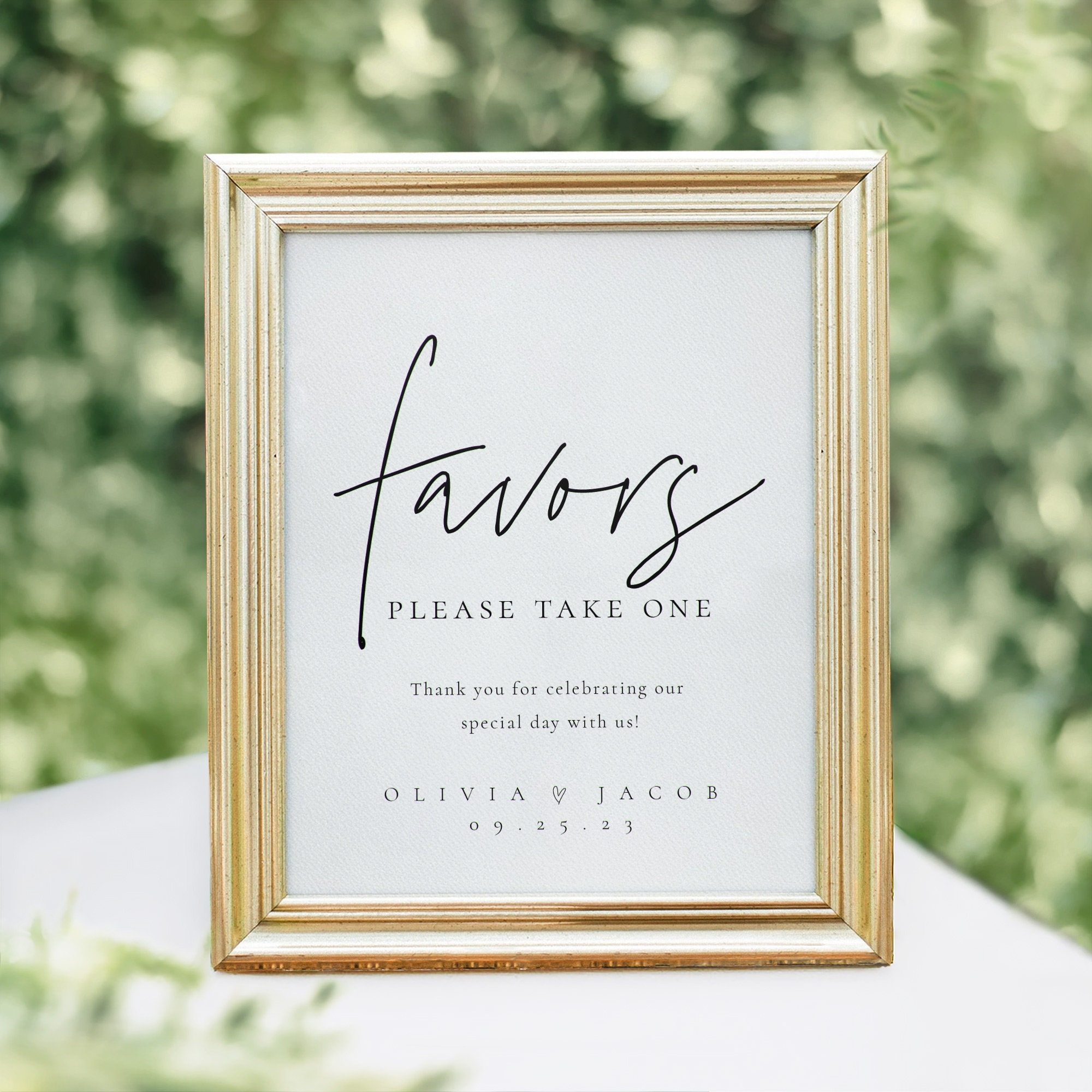 Modern Printable Wedding Favors Sign Template Printable Etsy