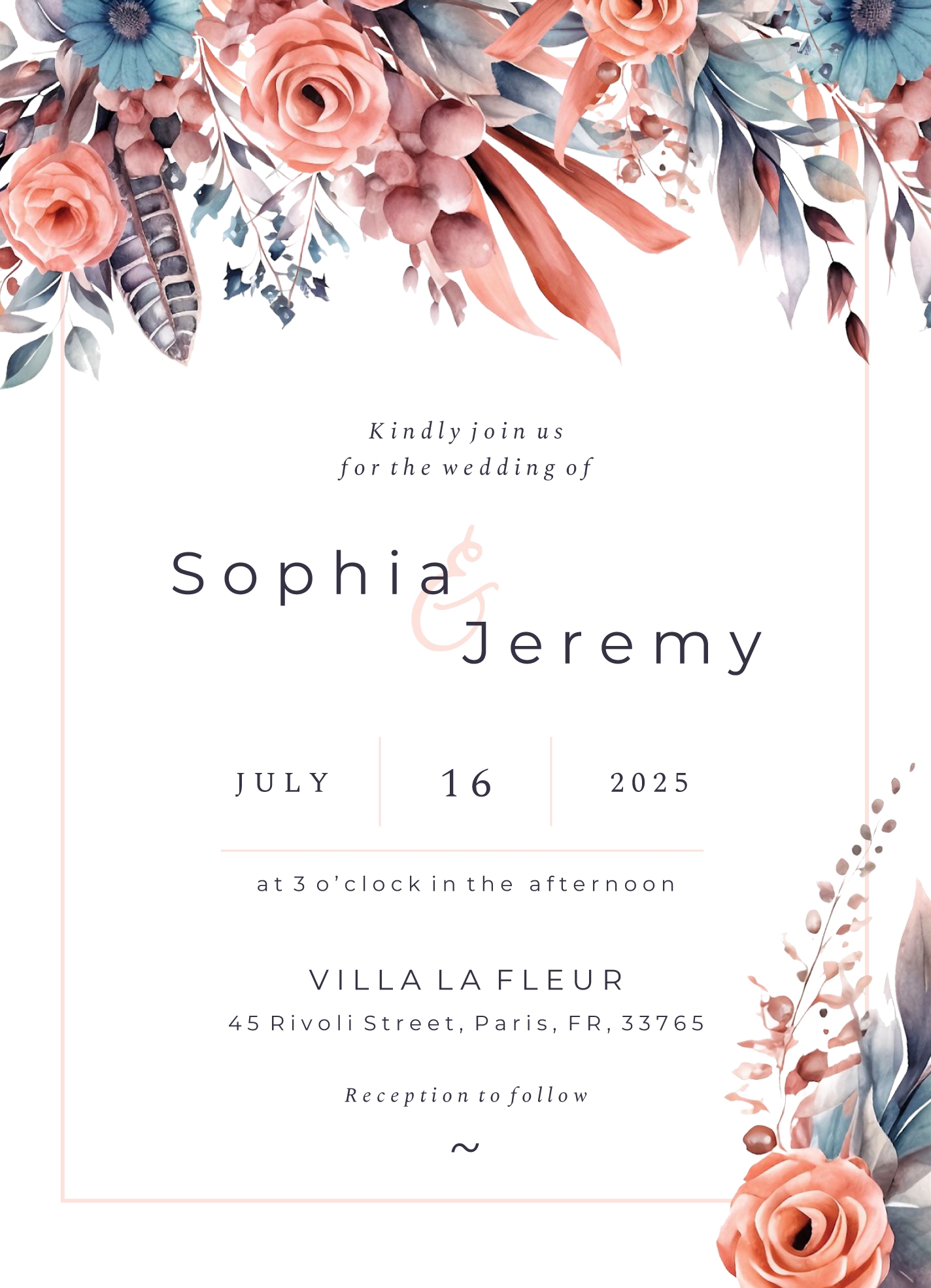 Modern Wedding Invitation Free Google Docs Template Gdoc io