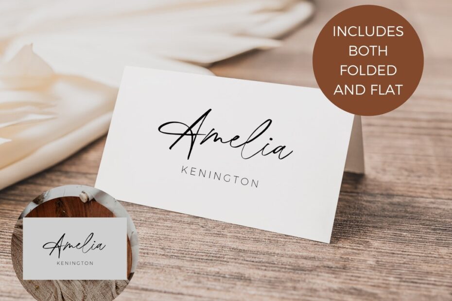Name Card Template Bohemian Wedding Place Card Template Printable