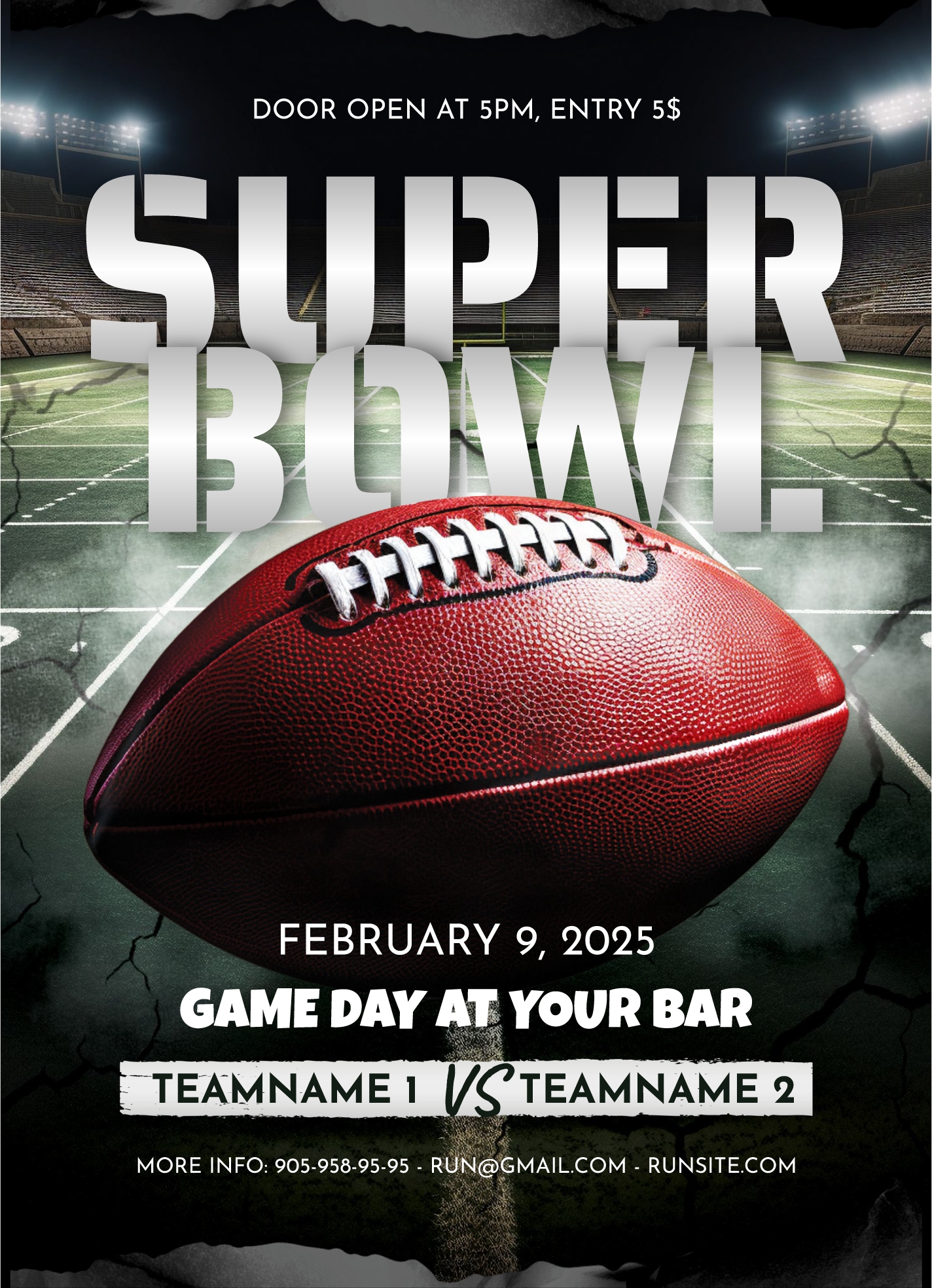 NFL Super Bowl Flyer Free Google Docs Template Gdoc io
