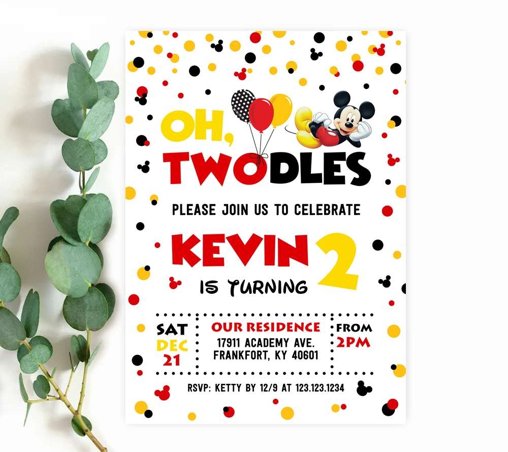 Oh Twodles Invitation Edit Yourself Online FREE Demo