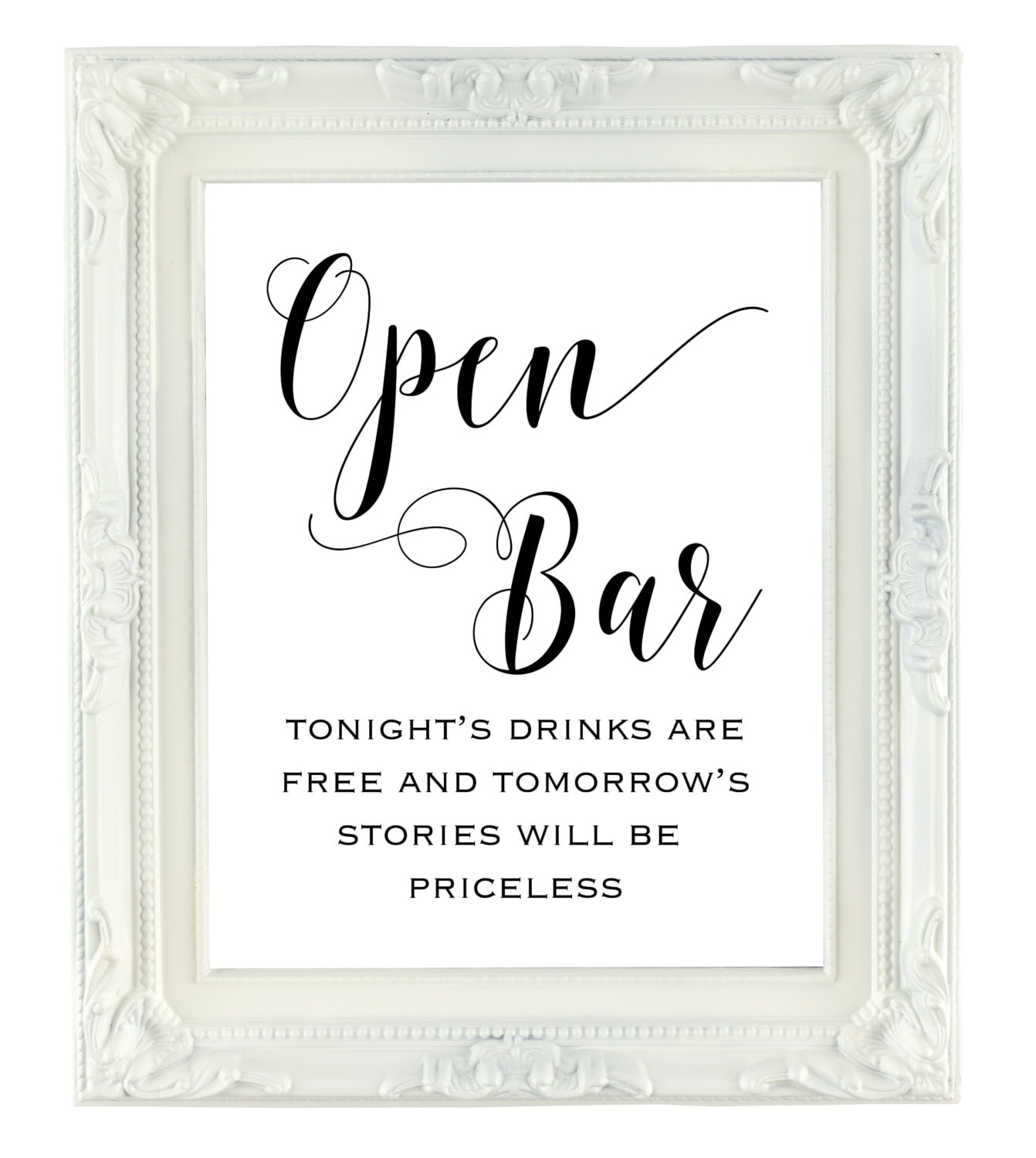 Open Bar Sign Printable Wedding Sign Tomorrow 39 s Stories
