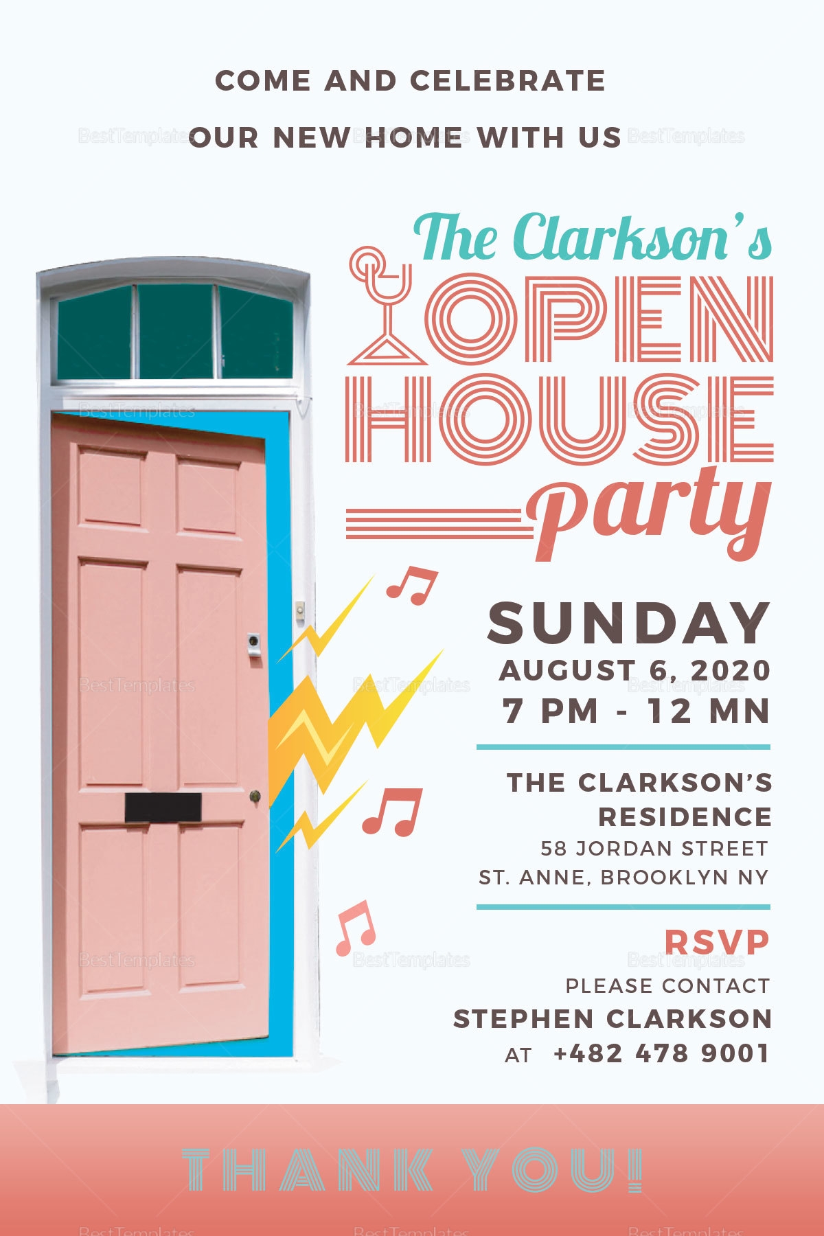 Open House Invitation Design Template In PSD Word Publisher 