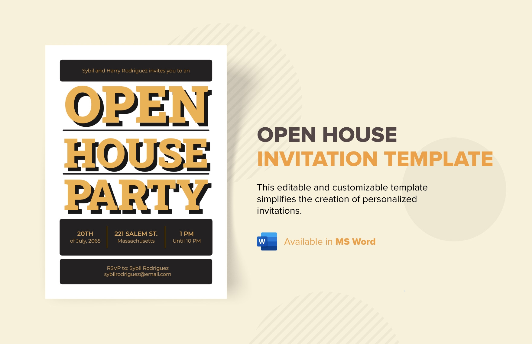 Open House Invitation Template In Word Download Template