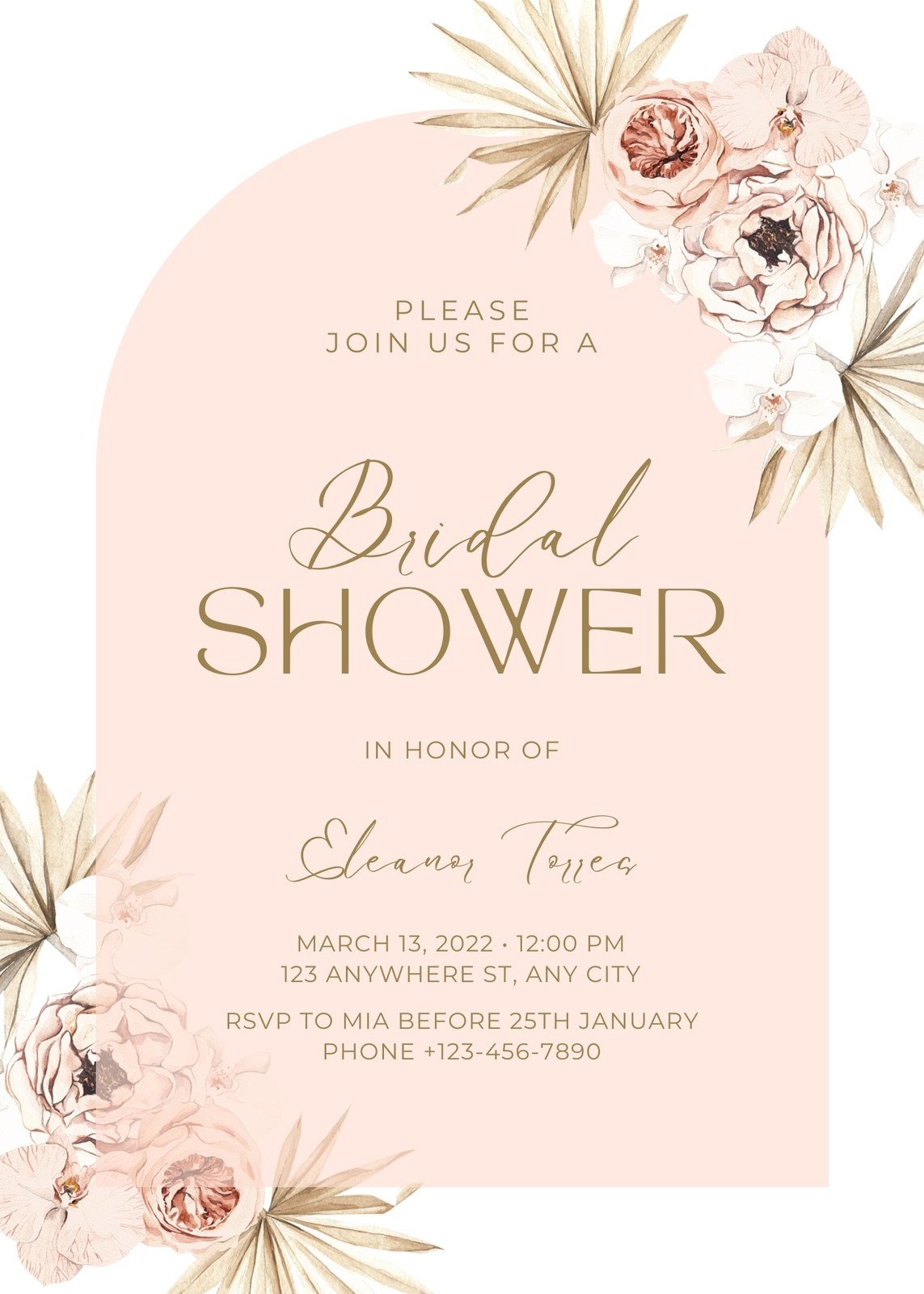 Page 2 Free Custom Printable Bridal Shower Invitation Templates Canva