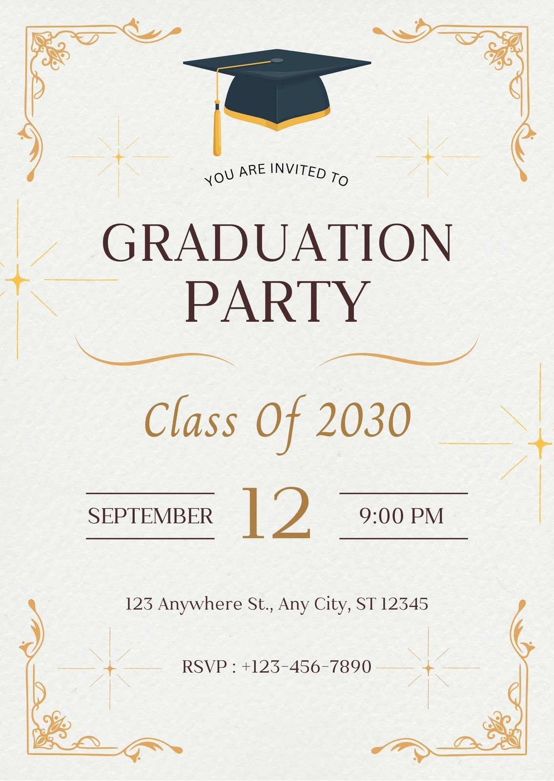 Page 2 Free Custom Printable Graduation Invitation Templates Canva