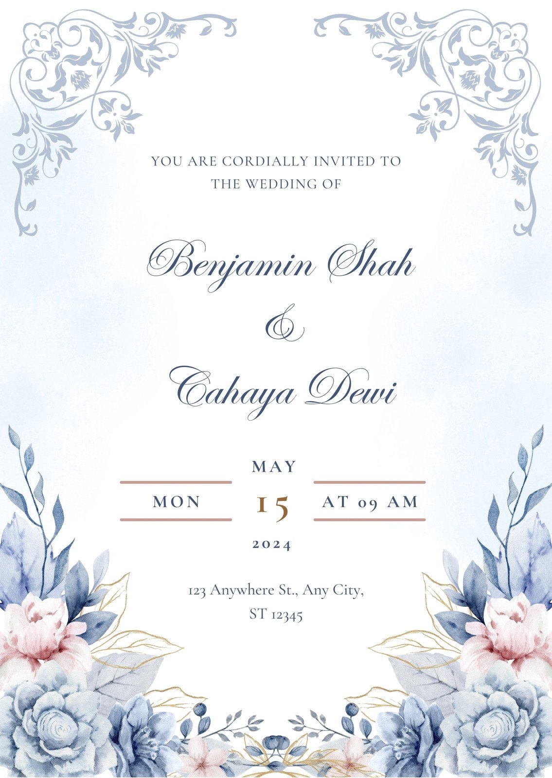 Page 2 Free Printable Modern Wedding Invitation Templates Canva