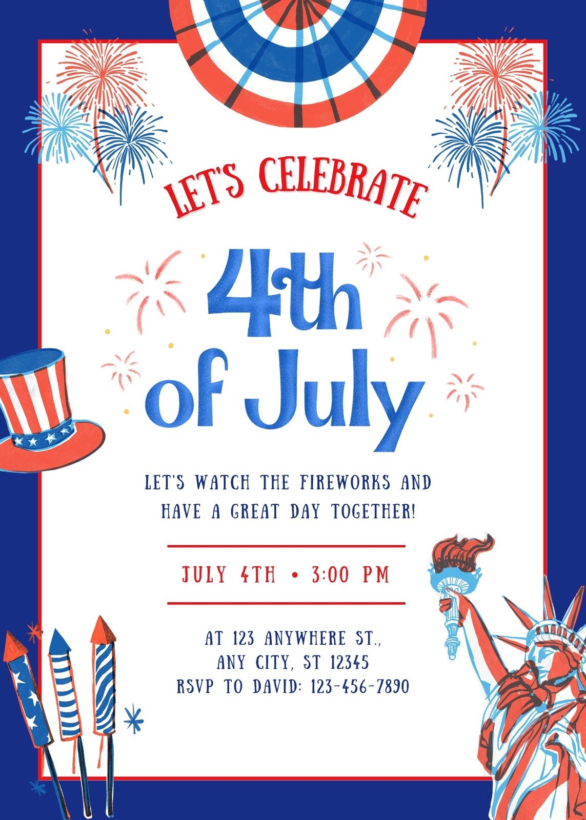 Page 4 Free And Customizable Fourth Of July Templates
