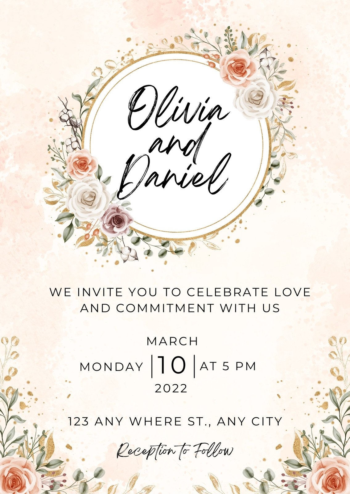 Page 6 Free Custom Rustic Wedding Invitation Templates Canva