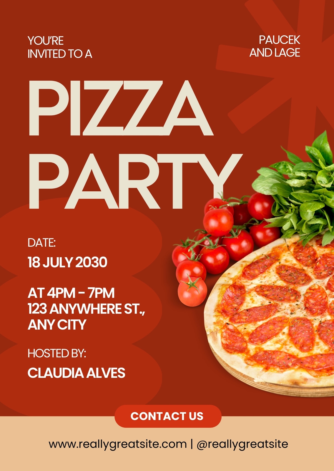 Page 7 Free And Customizable Pizza Party Templates Canva