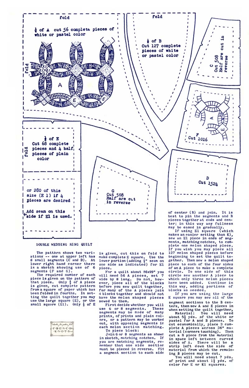 Paper Piecing Free Printable Double Wedding Ring Quilt Pattern Get 