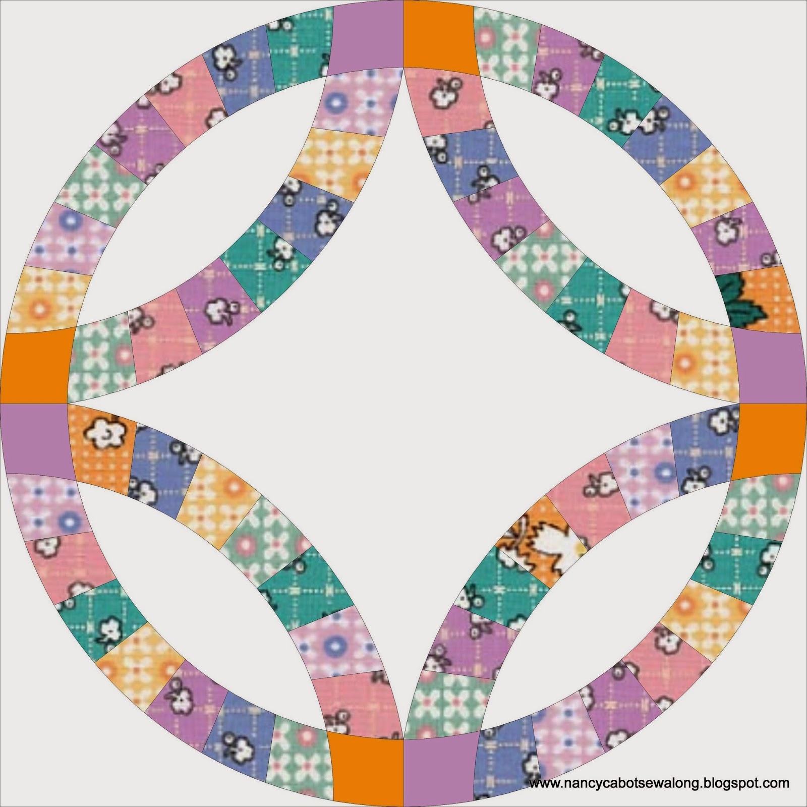 Paper Piecing Free Printable Double Wedding Ring Quilt Pattern Get 