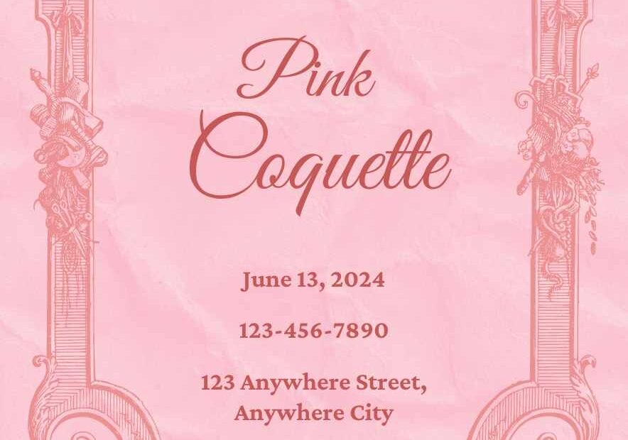 Pink Coquette Aesthetic Invitations Free PPT U0026 Google Slides