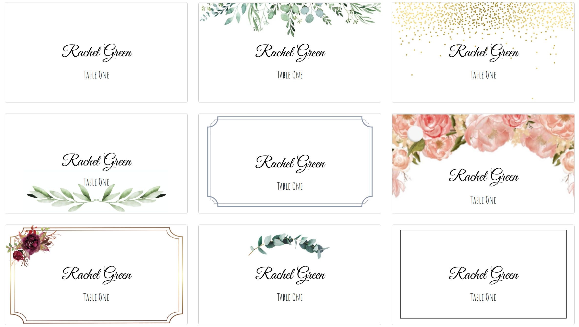 Place Card Me A Free And Easy Printable Place Card Maker For Weddings 